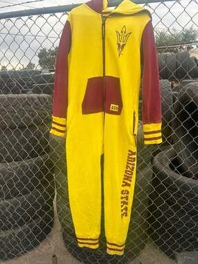 Arizona State University Sun Devils Adult One-Piece Hooded Pajama Union Suit